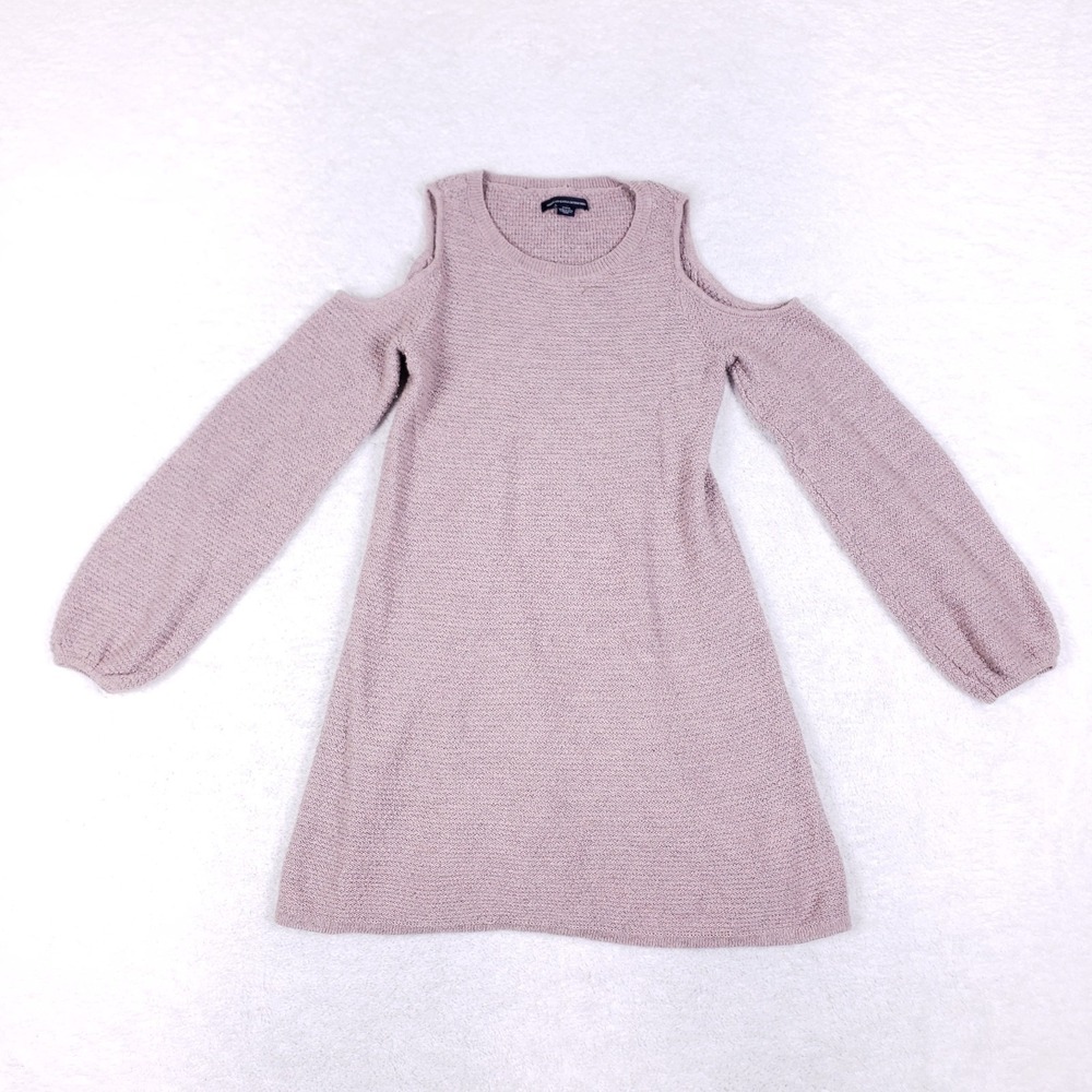 American Eagle Cold‎ Shoulder Sweater Dress Small Mauve